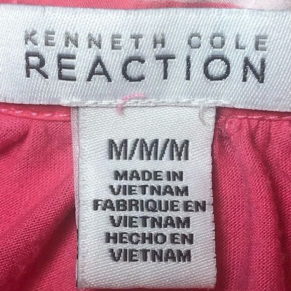 Kenneth Cole Reaction Geometric Sleeveless Top in Hot Pink/White Women’s Medium - Picture 4 of 6